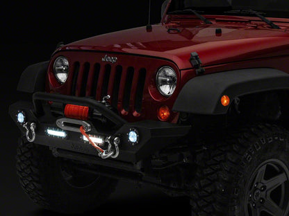 Jeep Licensed by RedRock Trail Force HD Front Bumper with LED Lights and Jeep Logo (07-18 Jeep Wrangler JK)