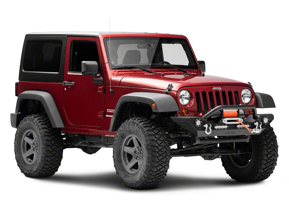 Jeep Licensed by RedRock Trail Force HD Front Bumper with LED Lights and Jeep Logo (07-18 Jeep Wrangler JK)