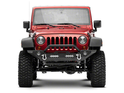 Jeep Licensed by RedRock Trail Force HD Front Bumper with LED Lights and Jeep Logo (07-18 Jeep Wrangler JK)