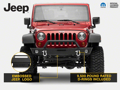 Jeep Licensed by RedRock Trekker Front Bumper with Jeep Logo (07-18 Jeep Wrangler JK)