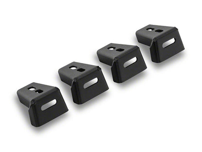 Jeep Licensed by RedRock 3-Inch Round Side Step Bars with Jeep Logo; Textured Black (87-06 Jeep Wrangler YJ & TJ, Excluding Unlimited)