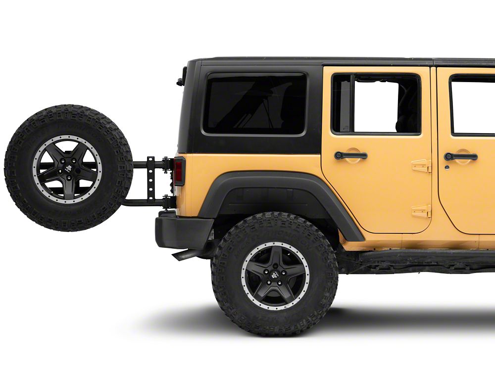 Jeep Licensed by RedRock HD Tire Carrier for OEM Tail Gate with Jeep Logo (07-18 Jeep Wrangler JK)