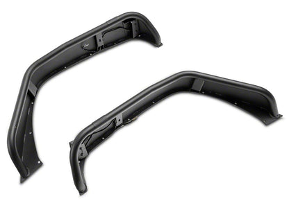 Jeep Licensed by RedRock Tubular Fender Flares with LED DRL and Jeep Logo; Front (07-18 Jeep Wrangler JK)