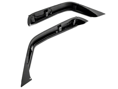 Jeep Licensed by RedRock Tubular Fender Flares with LED DRL and Jeep Logo; Front (07-18 Jeep Wrangler JK)