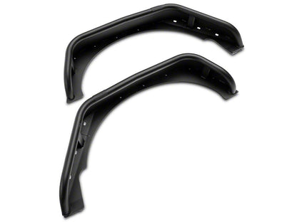 Jeep Licensed by RedRock Tubular Fender Flares with Jeep Logo; Rear (07-18 Jeep Wrangler JK)
