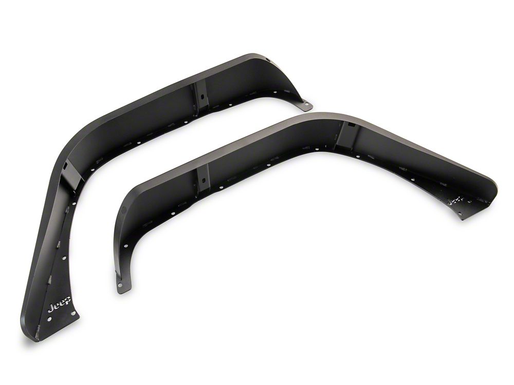Jeep Licensed by RedRock Slim Fender Flares with Jeep Logo; Front (07-18 Jeep Wrangler JK)