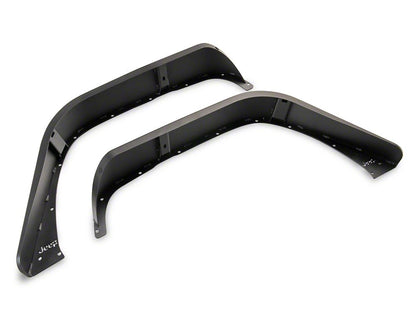 Jeep Licensed by RedRock Slim Fender Flares with Jeep Logo; Front (07-18 Jeep Wrangler JK)