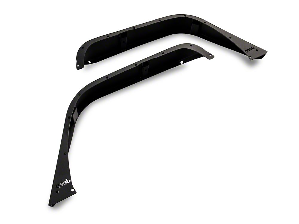 Jeep Licensed by RedRock Slim Fender Flares with Jeep Logo; Front (07-18 Jeep Wrangler JK)
