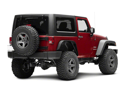 Jeep Licensed by RedRock Slim Fender Flares with Jeep Logo; Rear (07-18 Jeep Wrangler JK)
