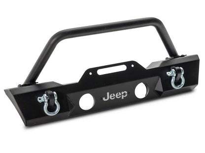 Jeep Licensed by RedRock HD Stubby Front Bumper with LED Jeep Logo Backlight (07-18 Jeep Wrangler JK)