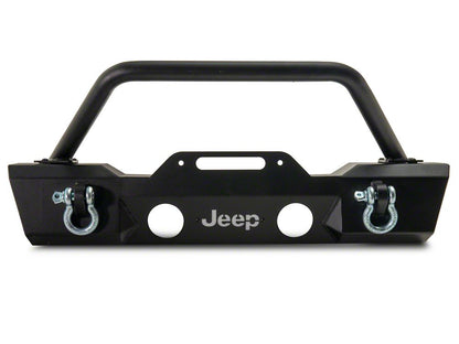 Jeep Licensed by RedRock HD Stubby Front Bumper with LED Jeep Logo Backlight (07-18 Jeep Wrangler JK)