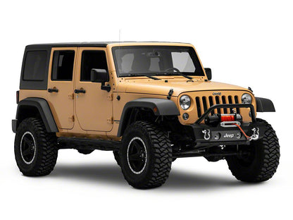 Jeep Licensed by RedRock HD Stubby Front Bumper with LED Jeep Logo Backlight (07-18 Jeep Wrangler JK)