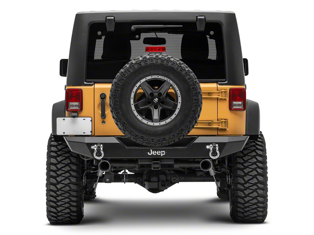 Jeep Licensed by RedRock HD Rear Bumper with LED Jeep Logo Backlight (07-18 Jeep Wrangler JK)