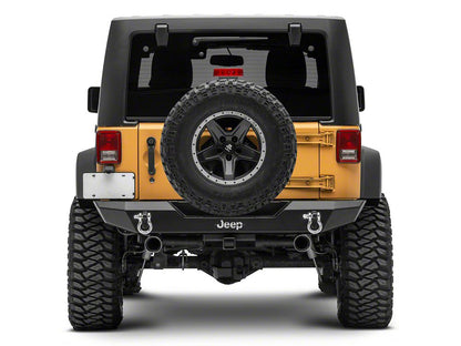 Jeep Licensed by RedRock HD Rear Bumper with LED Jeep Logo Backlight (07-18 Jeep Wrangler JK)