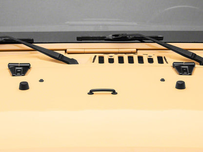RedRock Hood Hinge Cover; Black (07-18 Jeep Wrangler JK)