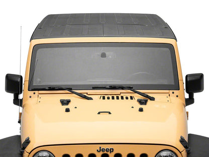RedRock Hood Hinge Cover; Black (07-18 Jeep Wrangler JK)
