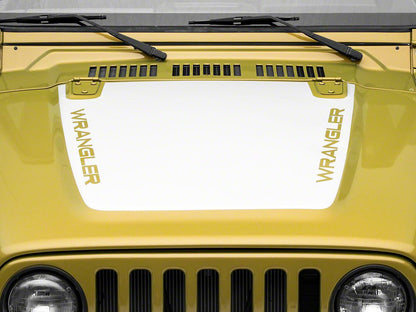 Jeep Licensed by RedRock Wrangler Hood Decal; Silver (97-06 Jeep Wrangler TJ)