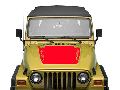 Jeep Licensed by RedRock Wrangler Hood Decal; Red (97-06 Jeep Wrangler TJ)