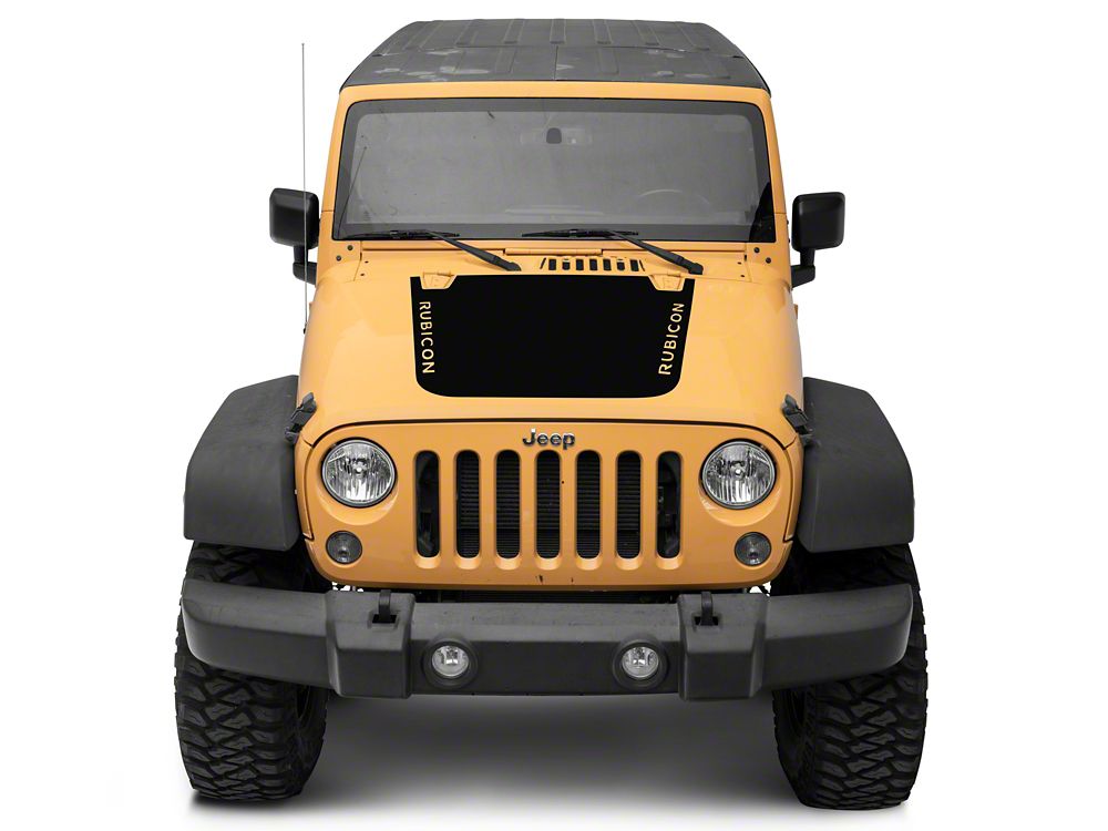Jeep Licensed by RedRock Rubicon Hood Decal; Black (07-18 Jeep Wrangler JK)