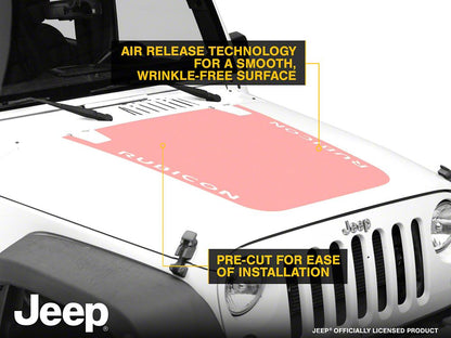 Jeep Licensed by RedRock Rubicon Hood Decal; Pink (07-18 Jeep Wrangler JK)
