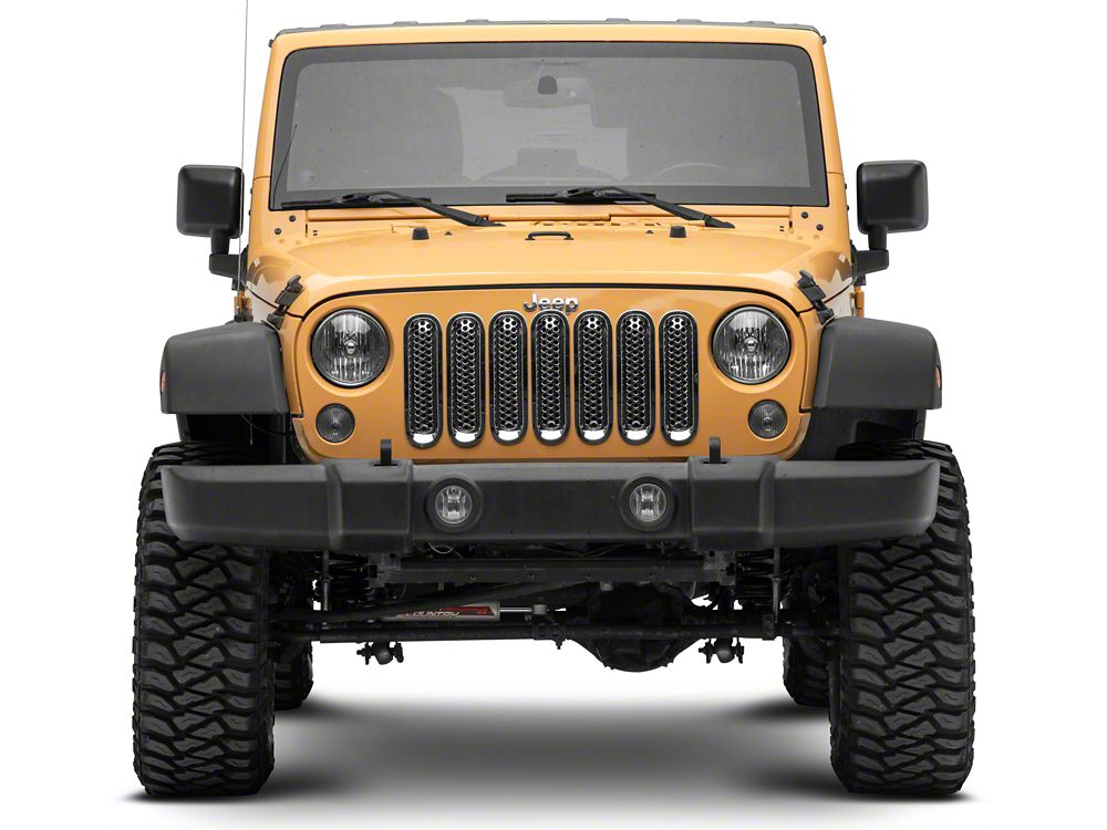 RedRock Grille Inserts; Chrome (07-18 Jeep Wrangler JK)