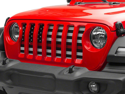 RedRock Grille Insert; Red Line (18-25 Jeep Wrangler JL w/o TrailCam)