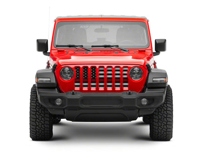 RedRock Grille Insert; Red Line (18-25 Jeep Wrangler JL w/o TrailCam)