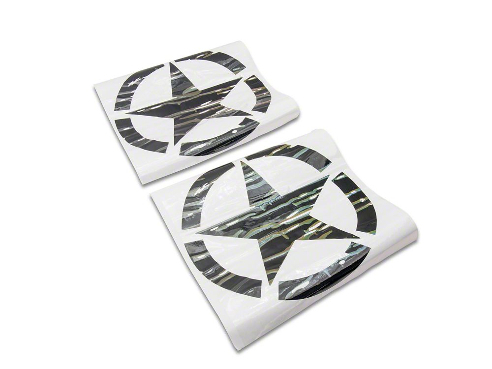 RedRock 16-Inch Star Vinyl Decal; Black (Universal; Some Adaptation May Be Required)