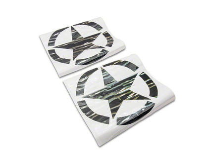 RedRock 16-Inch Star Vinyl Decal; Black (Universal; Some Adaptation May Be Required)