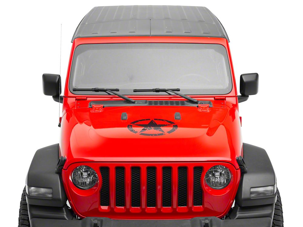 RedRock 16-Inch Star Vinyl Decal; Black (Universal; Some Adaptation May Be Required)