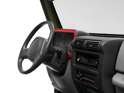 RedRock Gauge Cluster Trim; Red (97-06 Jeep Wrangler TJ)