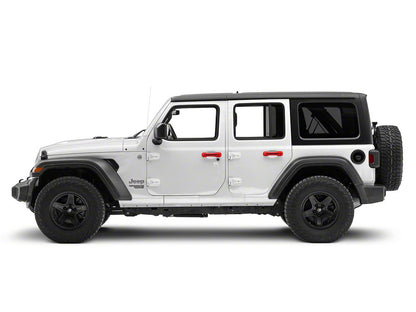 RedRock Door Handle Covers; Red (18-25 Jeep Wrangler JL 4-Door)
