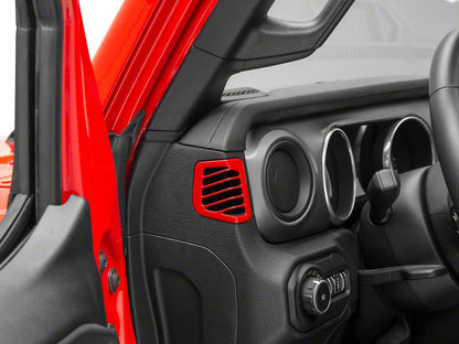 RedRock Air Vent Trim; Red (18-25 Jeep Wrangler JL)