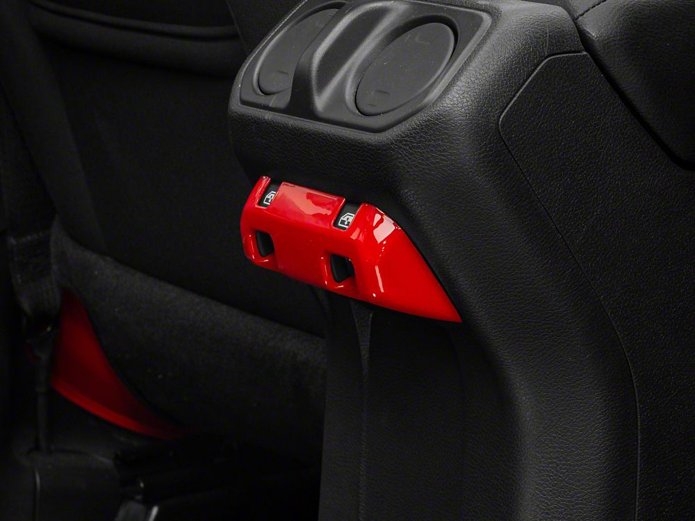 RedRock Switch Panel Trim; Red (18-25 Jeep Wrangler JL)