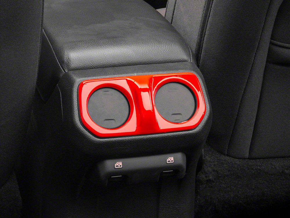 RedRock Rear Vent Outlet Trim; Red (18-25 Jeep Wrangler JL)