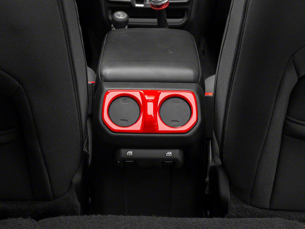 RedRock Rear Vent Outlet Trim; Red (18-25 Jeep Wrangler JL)