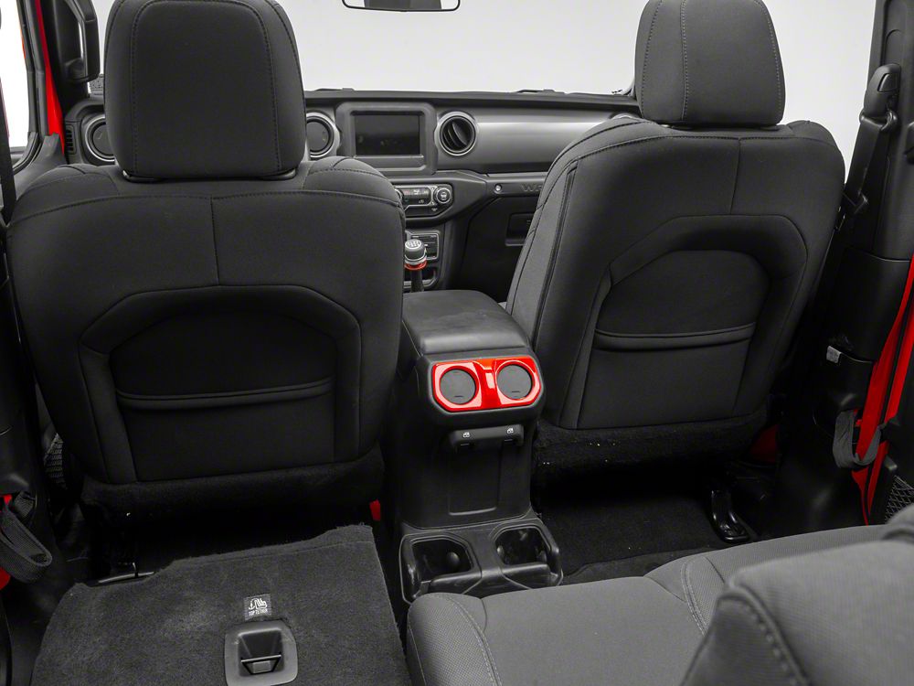 RedRock Rear Vent Outlet Trim; Red (18-25 Jeep Wrangler JL)