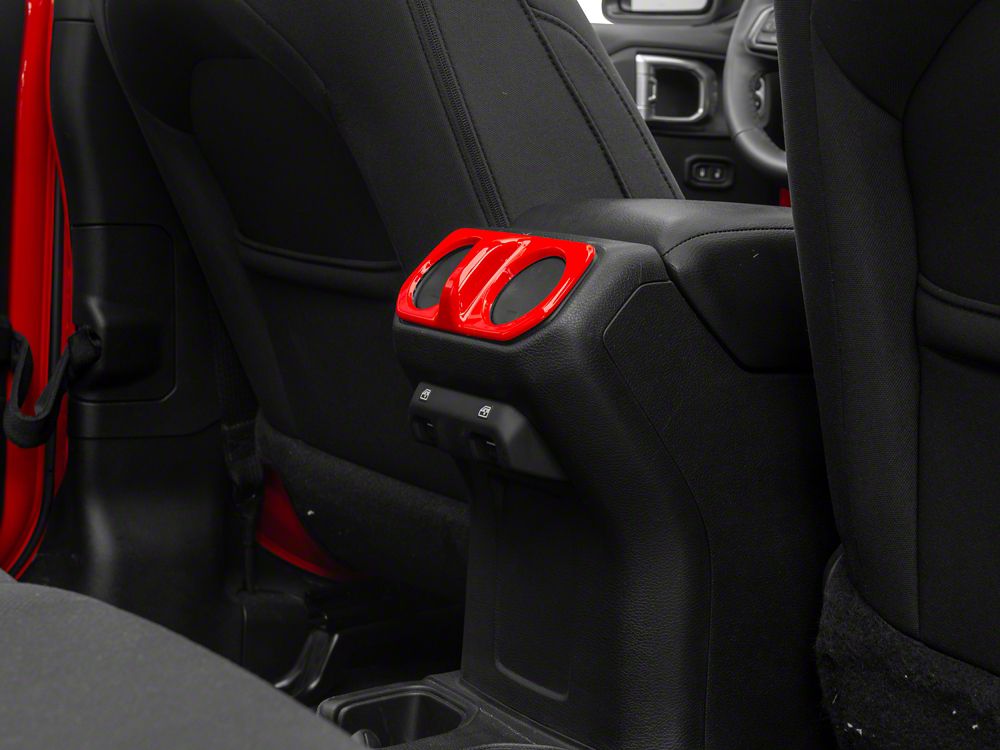 RedRock Rear Vent Outlet Trim; Red (18-25 Jeep Wrangler JL)