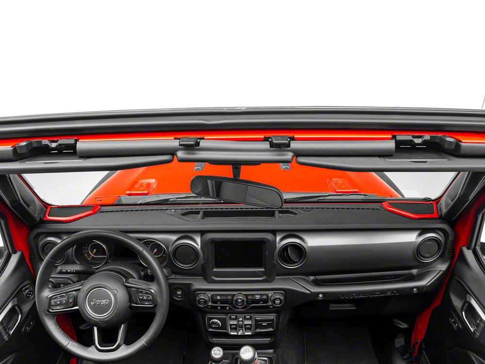 RedRock Pillar and Roof Speaker Trim; Red (18-23 Jeep Wrangler JL)