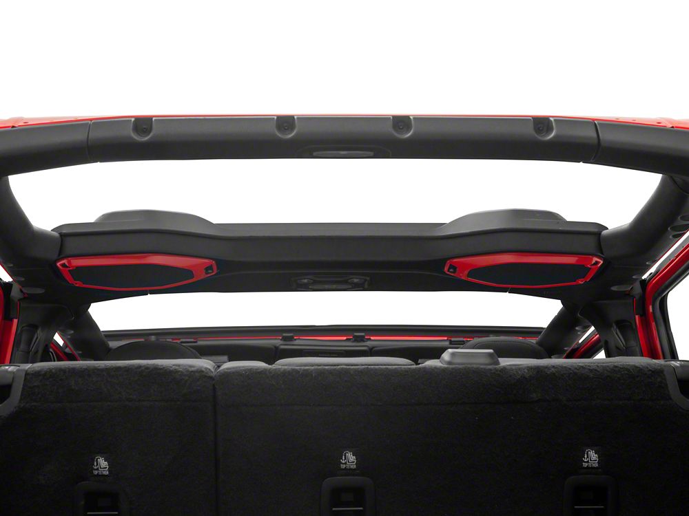 RedRock Roof Speaker Trim; Red (18-23 Jeep Wrangler JL)
