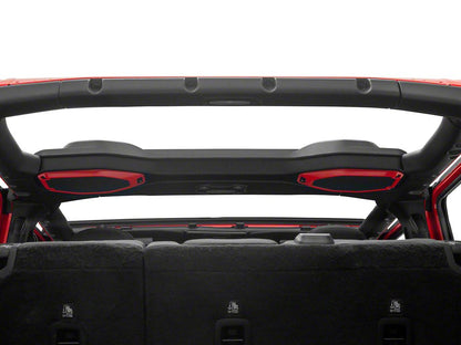 RedRock Roof Speaker Trim; Red (18-23 Jeep Wrangler JL)