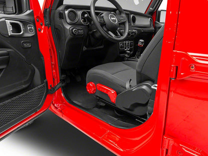 RedRock Seat Adjuster Trim; Red (18-25 Jeep Wrangler JL)