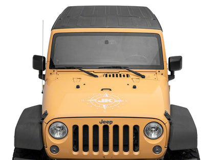 Jeep Licensed by RedRock Compass Decal with JK Logo; White (07-18 Jeep Wrangler JK)