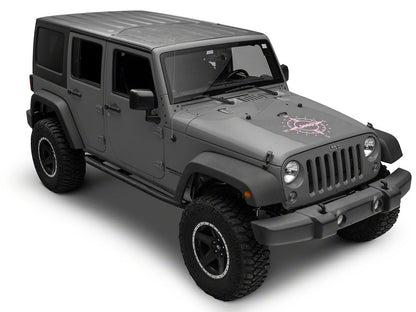 Jeep Licensed by RedRock Compass Decal with Jeep Logo; Pink (07-18 Jeep Wrangler JK)