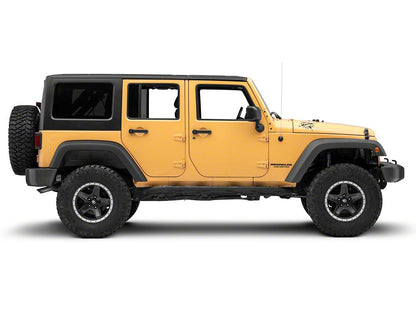 Jeep Licensed by RedRock Small Compass Decal with Jeep Logo; Matte Black (07-18 Jeep Wrangler JK)