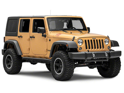 Jeep Licensed by RedRock Small Compass Decal with Jeep Logo; Red (07-18 Jeep Wrangler JK)