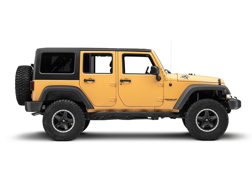 Jeep Licensed by RedRock Small Compass Decal with JK Logo; Matte Black (07-18 Jeep Wrangler JK)