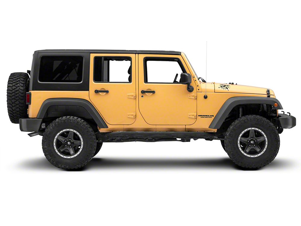 Jeep Licensed by RedRock Small Compass Decal with JK Logo; Black (07-18 Jeep Wrangler JK)