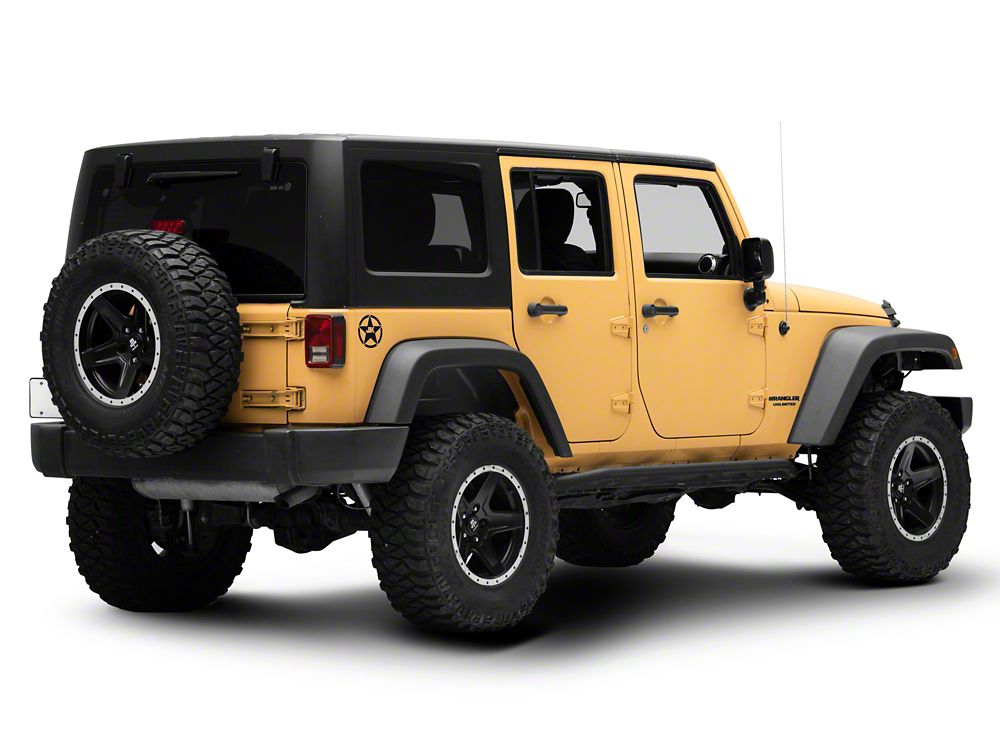 Jeep Licensed by RedRock JK Star Accent Decal; Black (07-18 Jeep Wrangler JK)