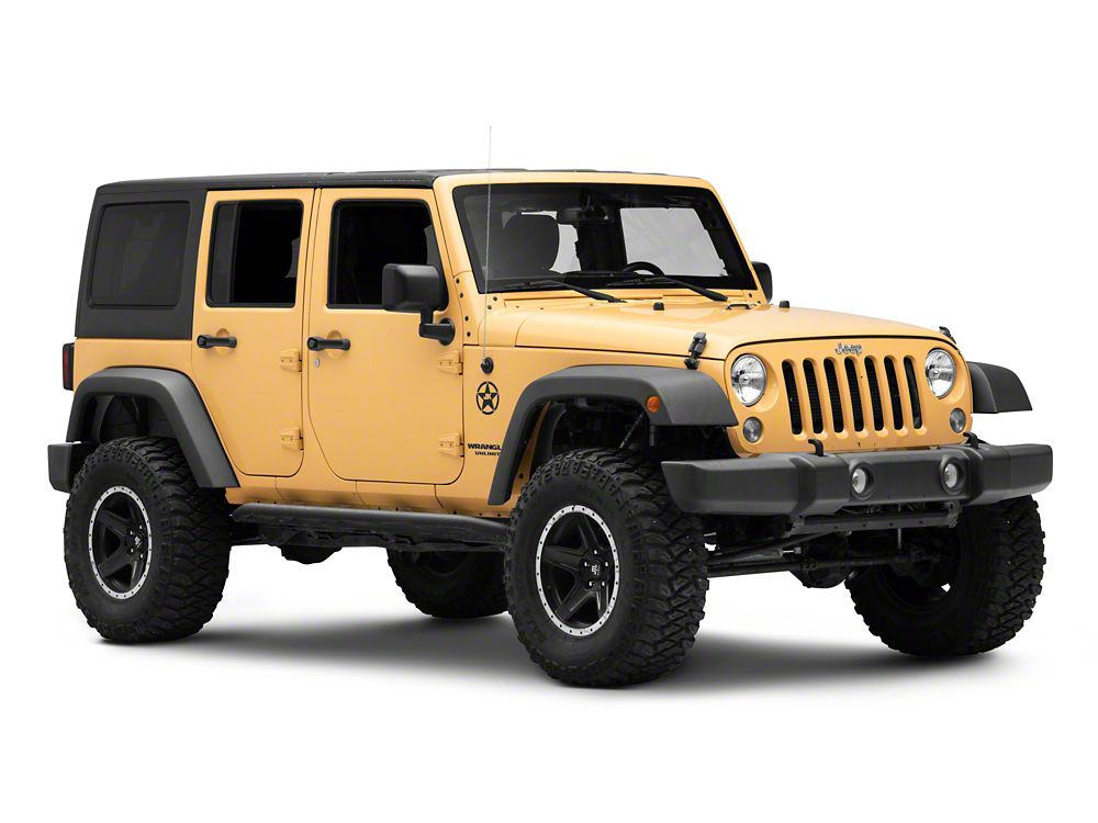 Jeep Licensed by RedRock JK Star Accent Decal; Black (07-18 Jeep Wrangler JK)